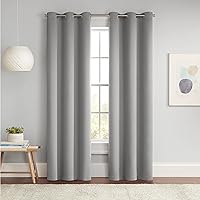 Vista 13 de Eclipse Darrell Thermaweave - Cortinas blackout para ventana, 37 x 84 pulgadas, color esmeralda