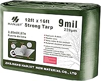 Vista 14 de lona impermeable duradera para cubierta, para camping, jardín, azul/verde militar, Verde