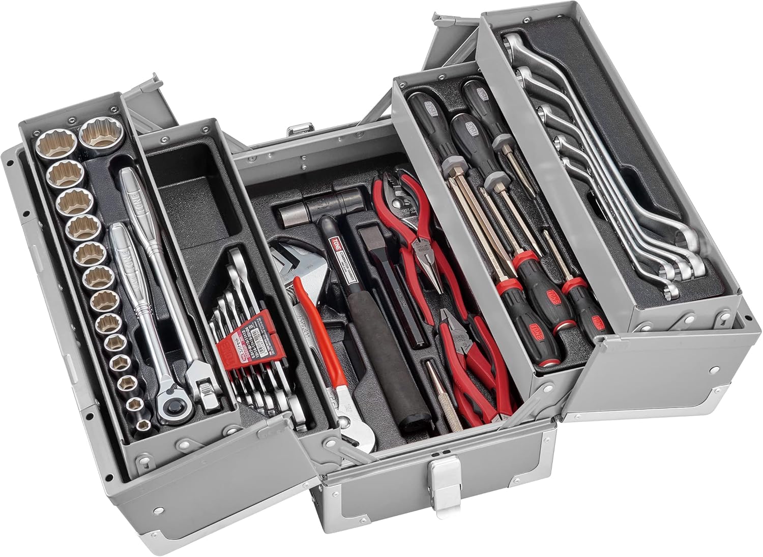 TONE Tool Set TSS4331SV 1/2" Inch Drive Silver 53-Piece