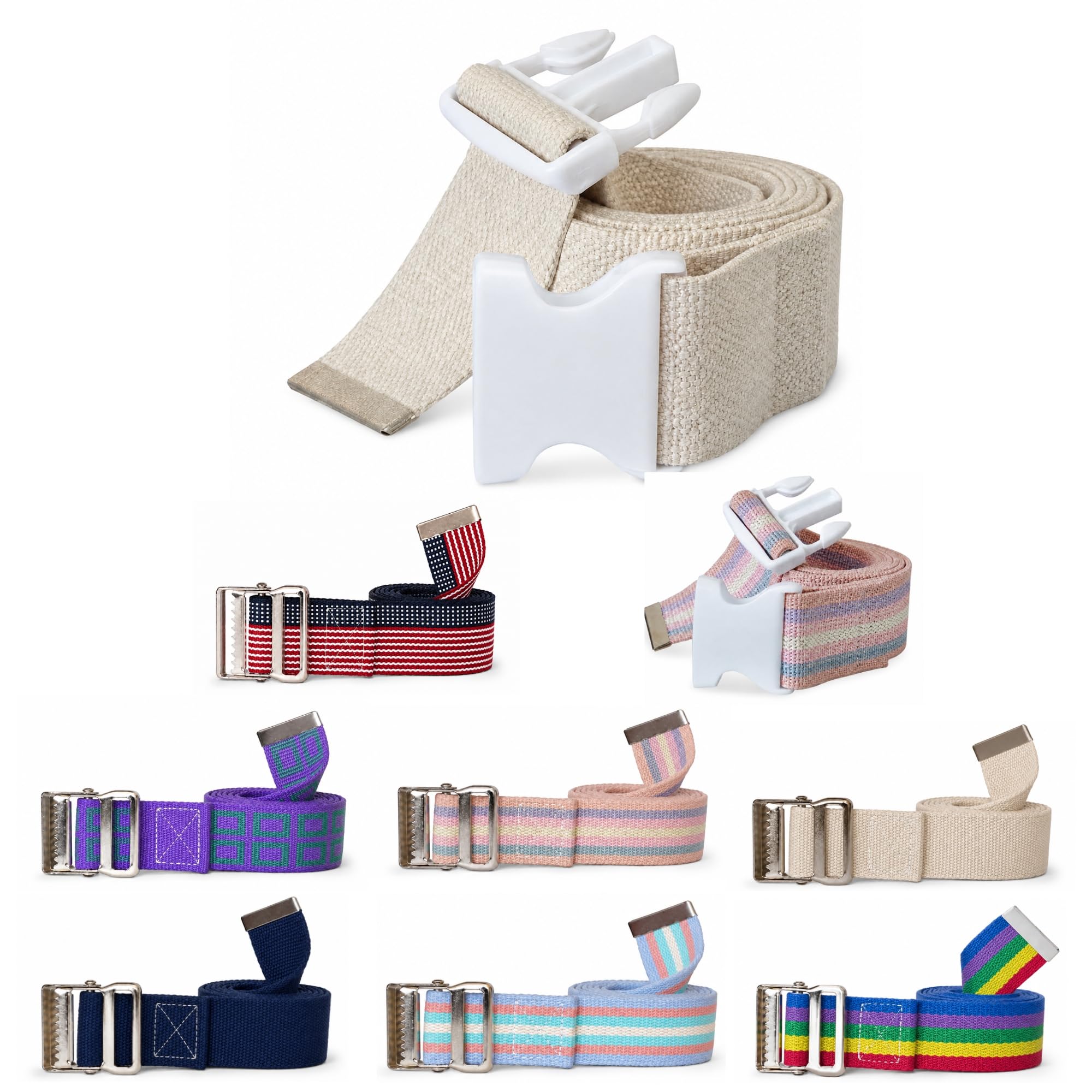 NYOrtho Plastic Buckle Gait Belt - Adjustable Machine Washable Strong and Durable Material Latex Free, Pastel, 54" — Amazon image 12