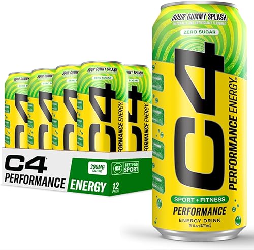Miniatura 52 de C4 Energy - Bebida energética carbonatada sin azúcar, bebida preentrenamiento + beta alanina, cereza de medianoche, 16 onzas líquidas (paquete de 12)