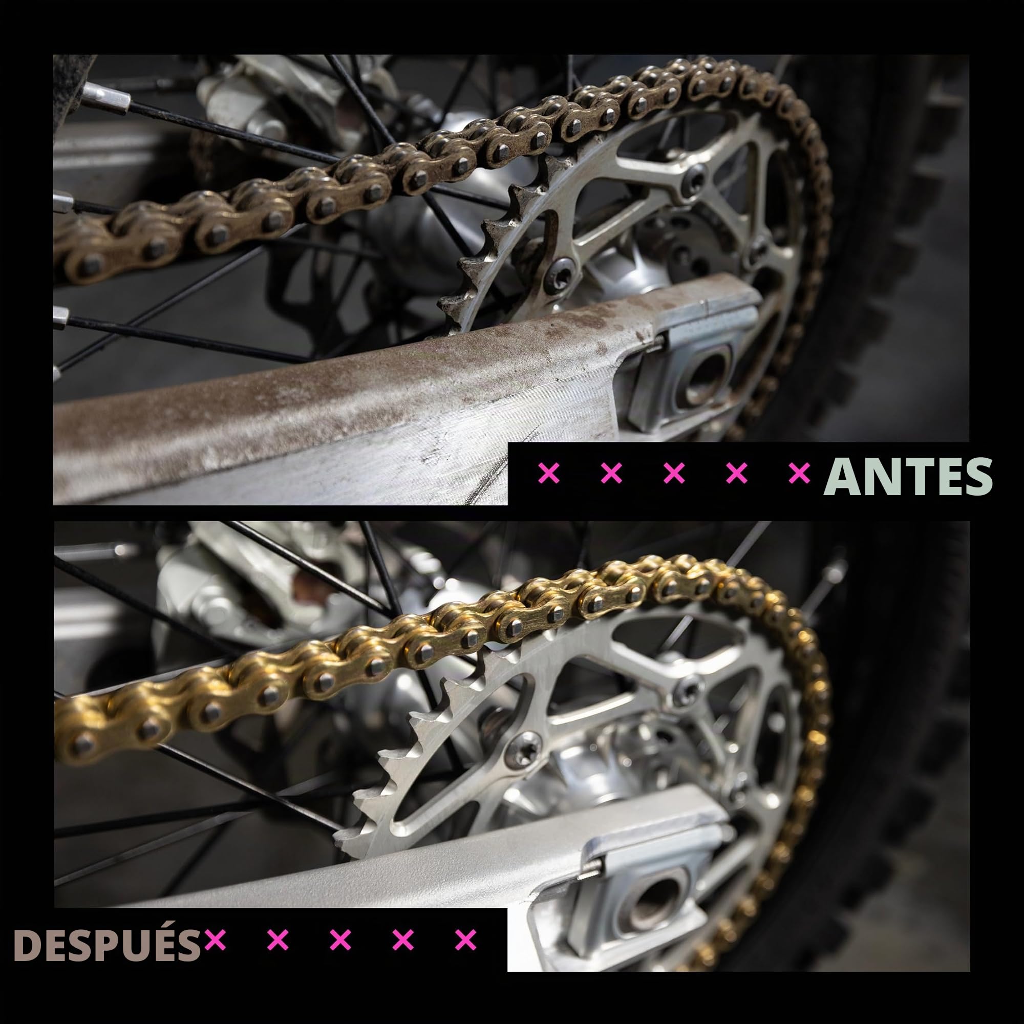 Muc-Off Lubricante de Cadena de Moto para Todos los Climas, 400 Ml - Spray Lubricante para Cadena de Moto - Formulado para Todas las Condiciones Climáticas