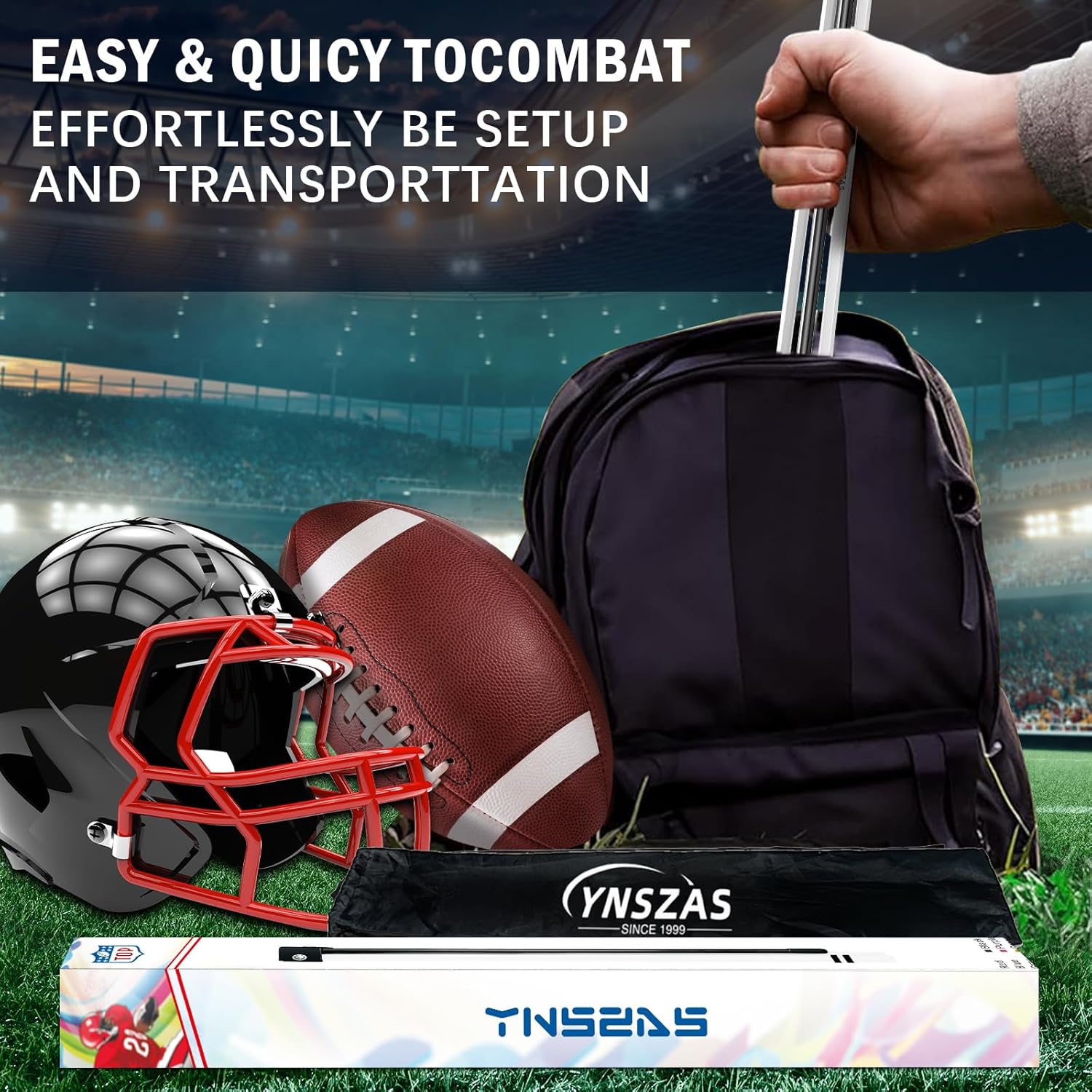 𝙉𝙀𝙒 Football Kicking Tee, Portable Field Goal Kicking Holder Stand, Kickoff Tee Compatible with All Football Sizes, Football Training Practice Equipment for Adult & Youth