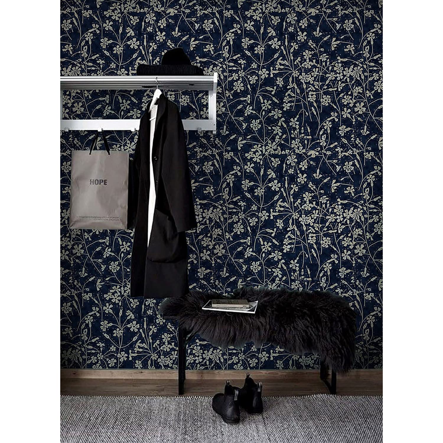 Fotomurale 152x104 cm textura floral beige pegatina adhesiva decorativa para pared de pasillo