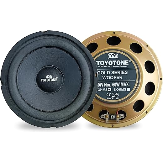 TOYOTONE 8 Inch Gold Series Stereo HI FI Woofer Speaker Cop