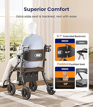Amazon.com: VOCIC Walkers for Seniors Z59, 2 in 1 Walker