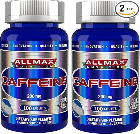 【2個セット】AllMax Nutrition カフェイン 200mg 100錠 [並行輸入品]