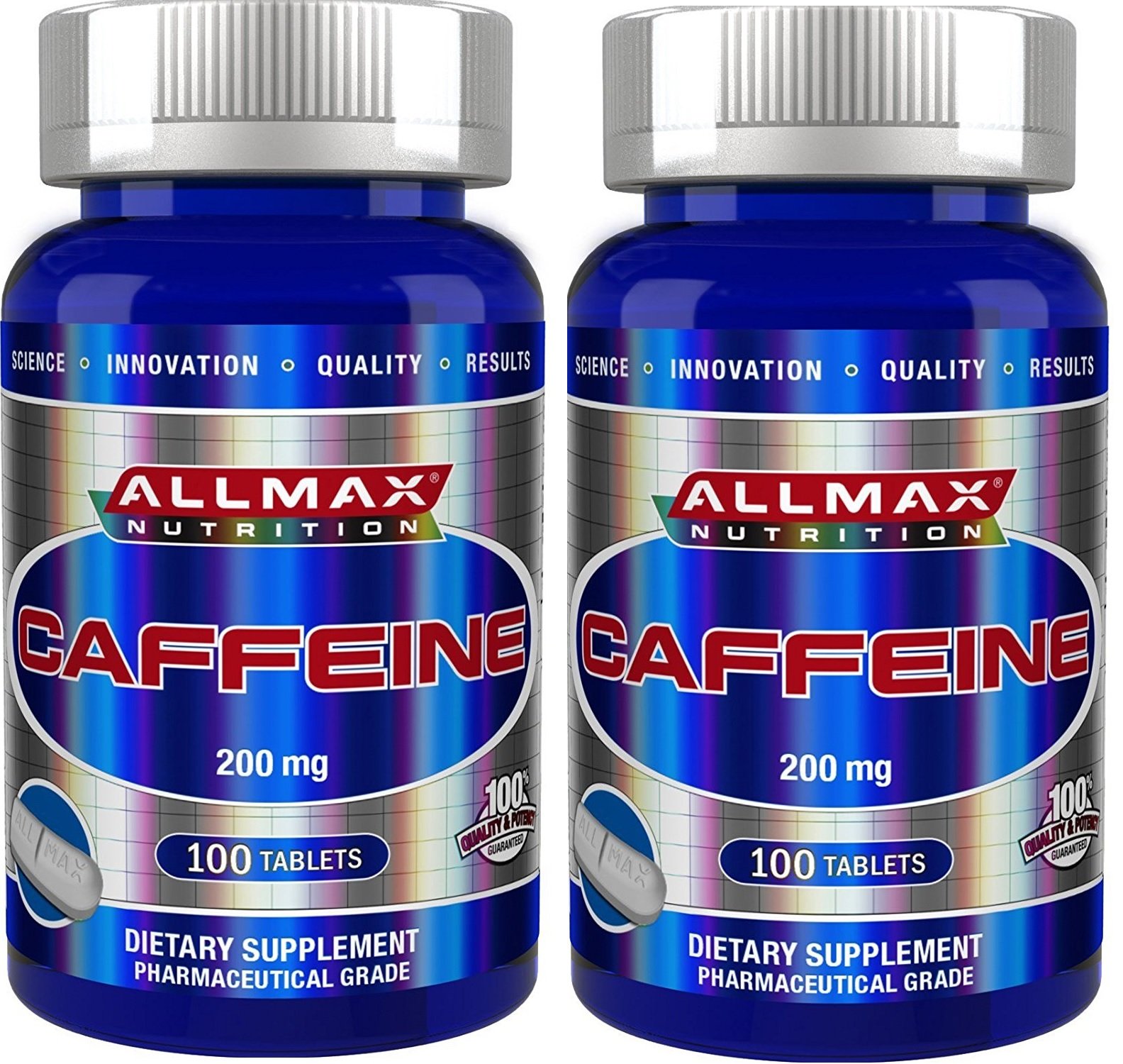 Amazon | 【2個セット】AllMax Nutrition カフェイン 200mg 100錠