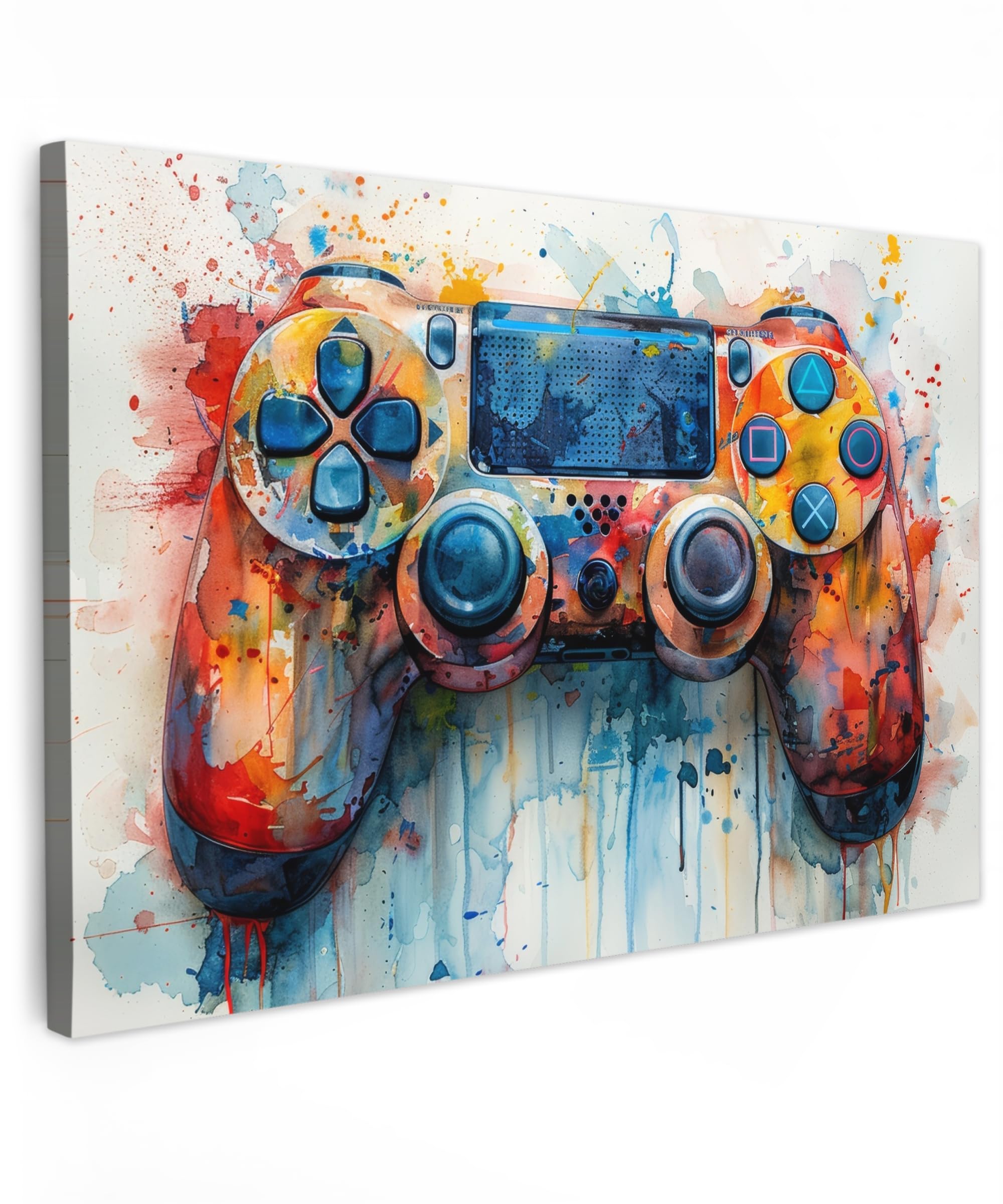 MuchoWow© Cuadros Decoracion Salon Modernos 90x60 cm Lienzos de Fotos Pared Wall Art Lienzo Decoração Cuadro de salones Habitación infantil y juvenil - Juego - Mando de juegos