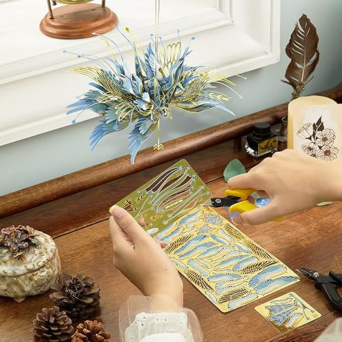 Miniatura 2 de Piececool Kits de construcción de modelos de metal 3D, serie de 12 constelaciones, modelo de grúas de deseos de Escorpio, kits de manualidades,