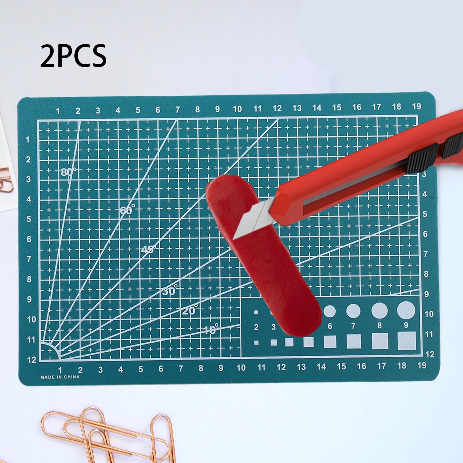 Tachiuwa 2x Pair of Quilting Mats, Double Sided Cutting Pads for Projects And Scrapbooking