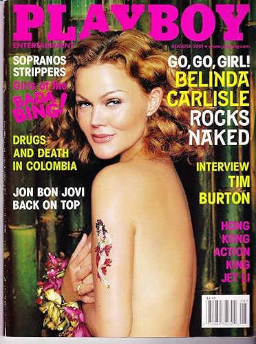 Playboy Revista agosto 2001 con Belinda Carlisle de los Go Go