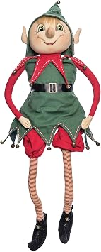 C&F Home Rocket Christmas Elf Joe Spencer Gathered Traditions Soft Figurine Xmas Festive Winter Holidays Home Living Room End Table Fireplace Mantle Tabletop Decor Decoration 10" x 8" x 28"
