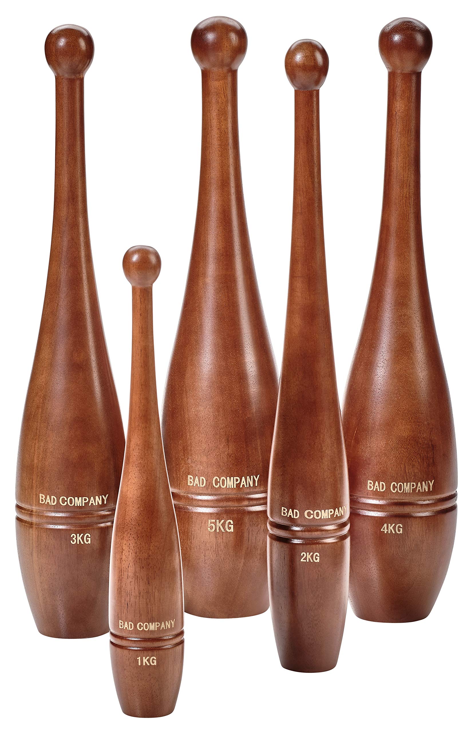 Bad Company Wooden Indian Club Bell I Schwungkeule aus gepresstem Holz inkl. Versieglung I 2 kg