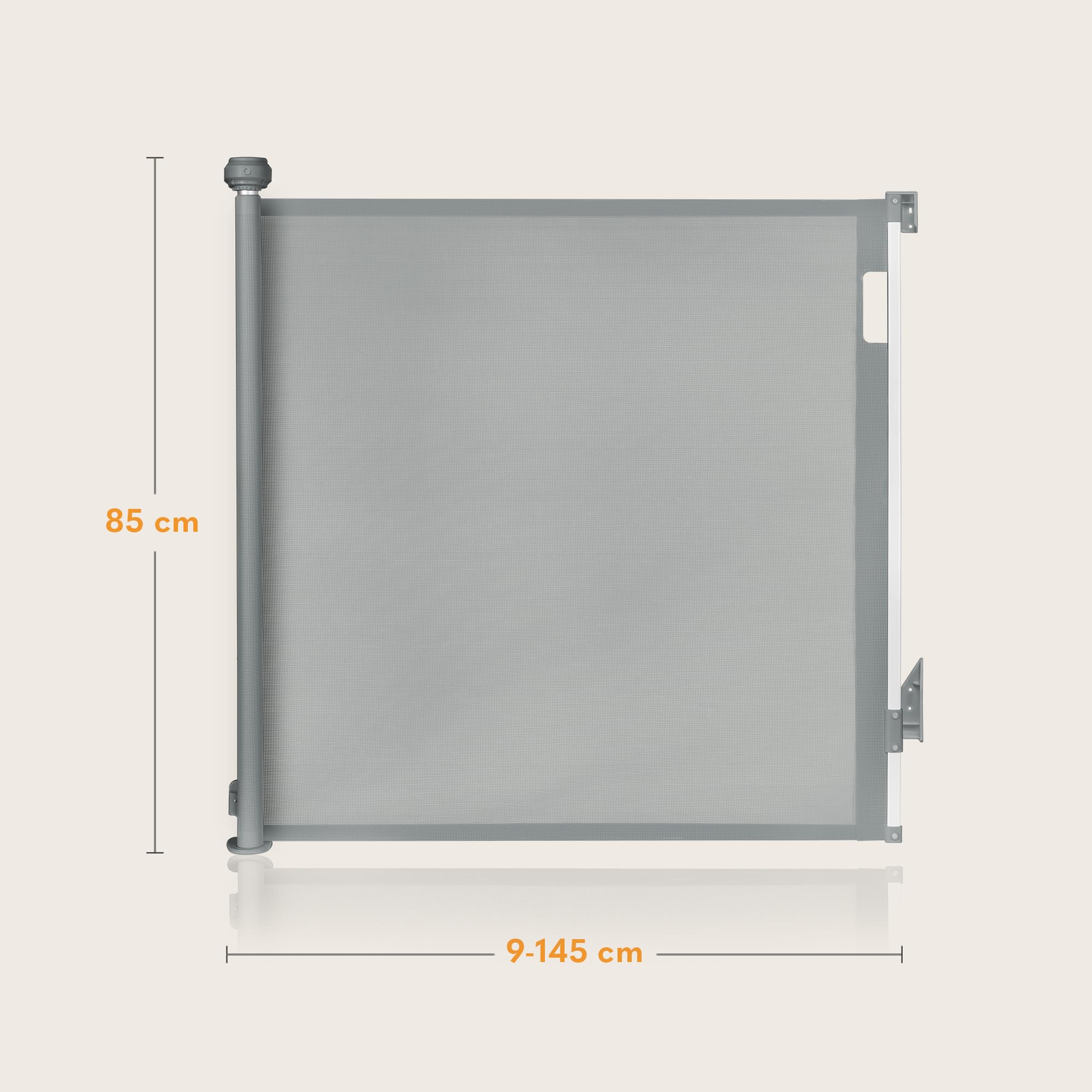 LIONELO THEA Puerta de Escalera 85x140 cm Extensible Ajustable de Seguridad para Montaje en la Puerta, la Escalera de Pasillo, Apertura de hasta 140 cm, Barrera Barandilla de Seguridad para Niños | Ajustable de Seguridad para Montaje en la Puerta, Apertur