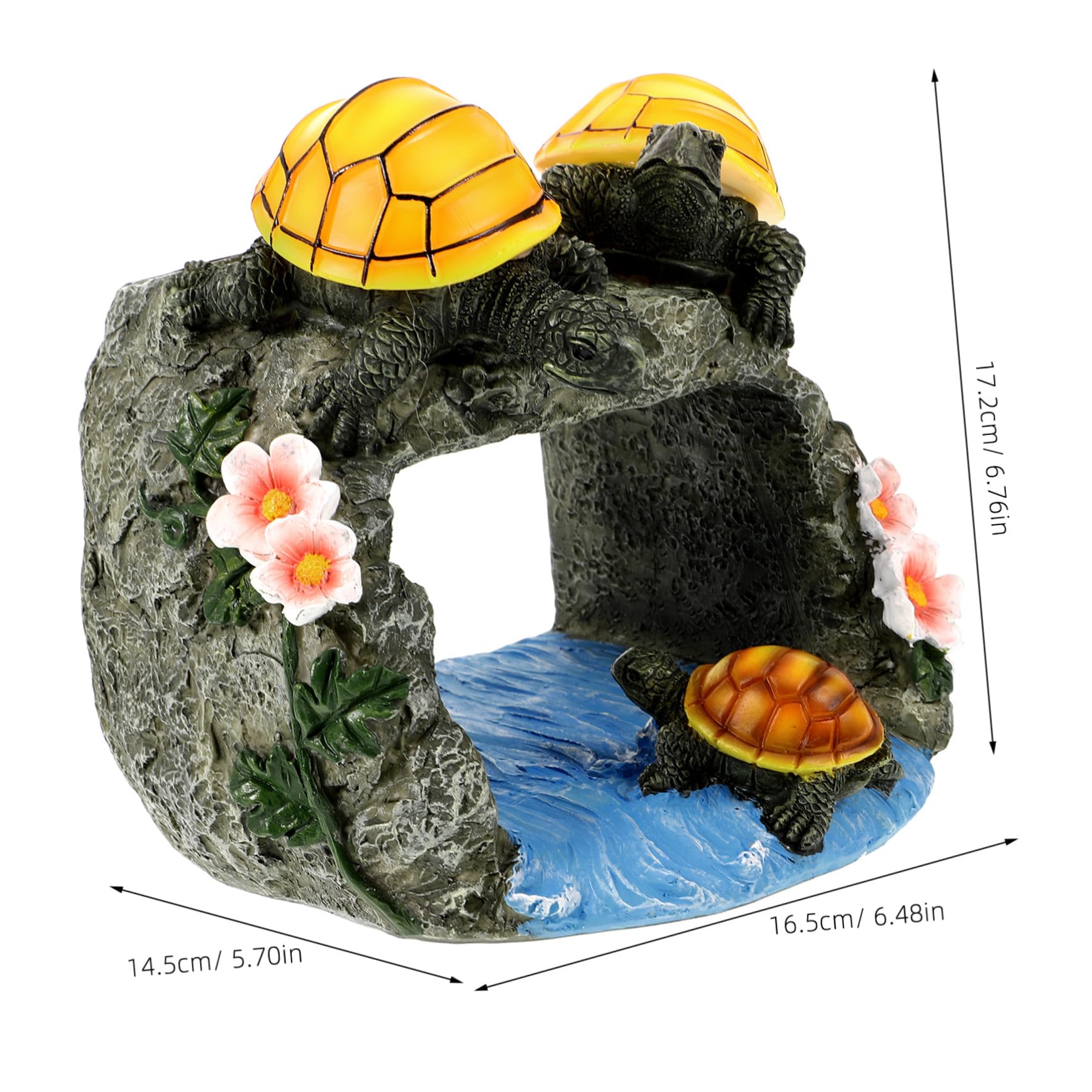 Toyvian Schildkröte Gartenfigur für Fallrohrverlängerung Kreative Skulptur Langlebigem Resin für Dekorative Regenableitung im Außenbereich für Gartenliebhaber