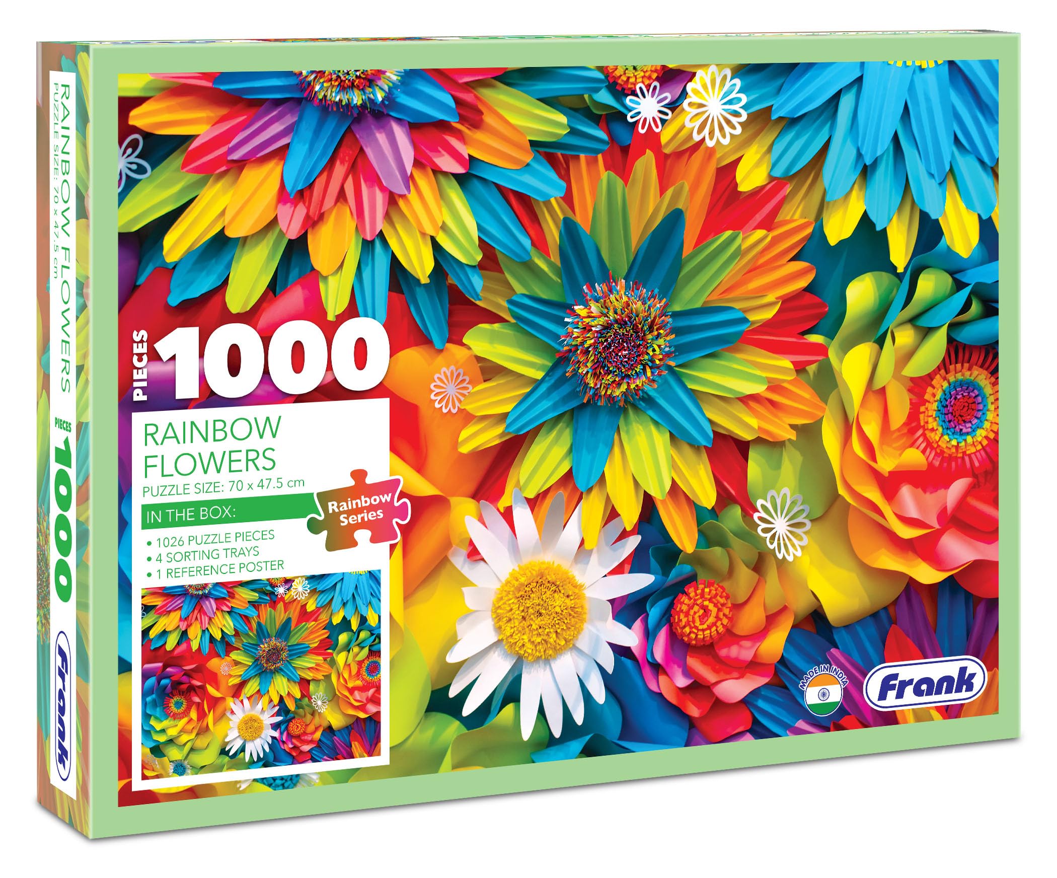 Buy Frank Rainbow Flowers Jigsaw Puzzle for Adults | 1000 Piece