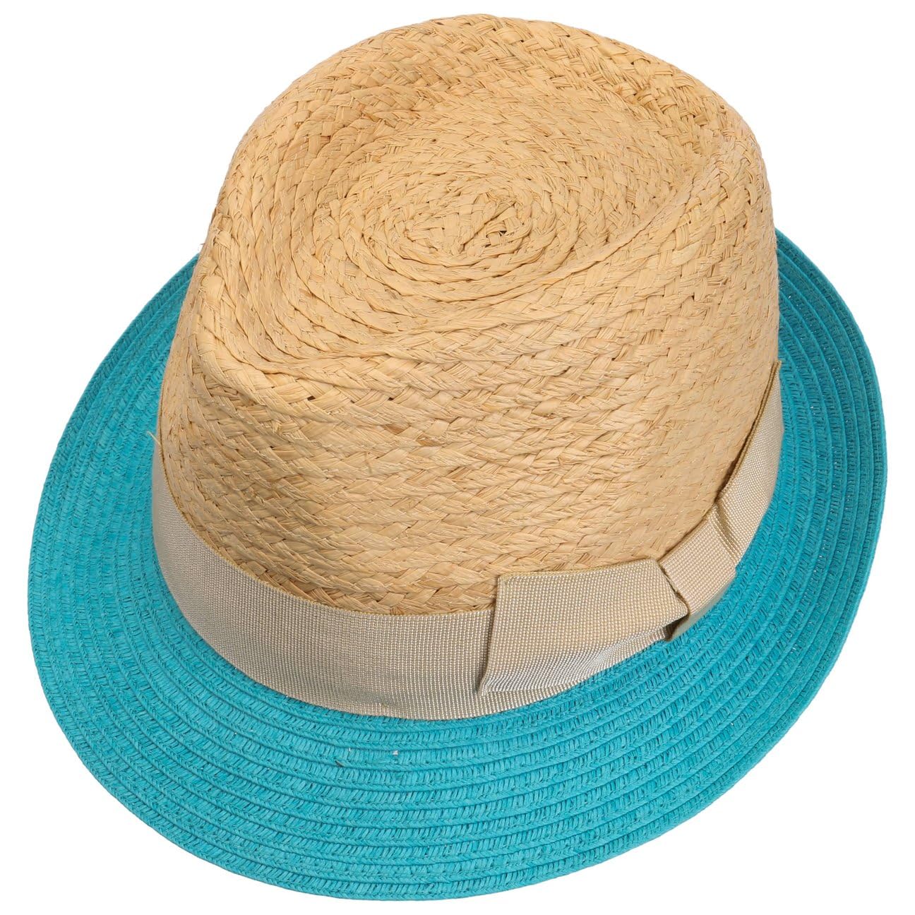 Cappello di Paglia Dalona Trilby Donna - Made in Italy da Sole Cappelli Spiaggia con Nastro Grosgrain Primavera/Estate Estate