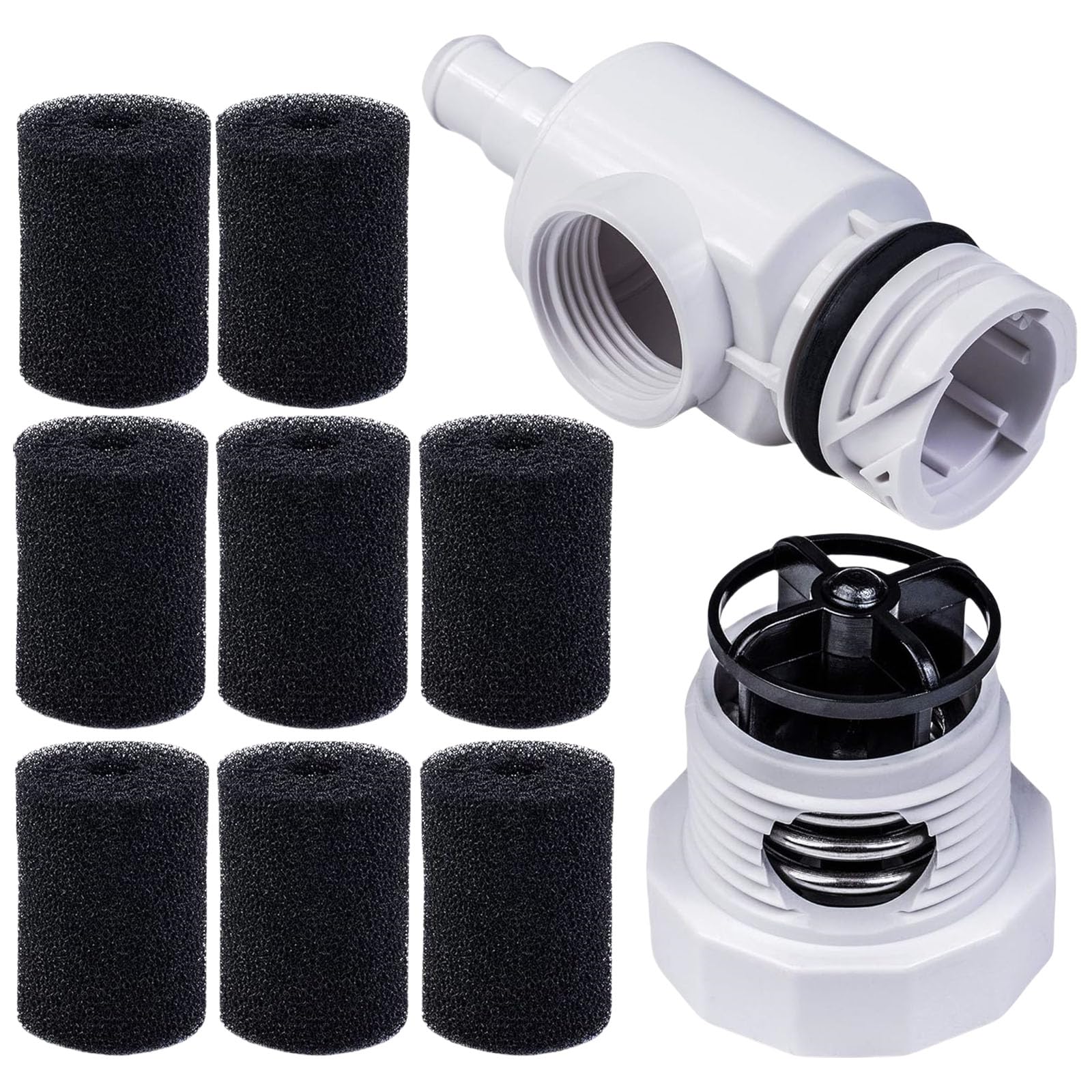 Kalttoy Quick Connecting Pressure Relief Valves Set Easy Installation Pool Cleaner Accessories for 180 280 380 Pool Systems Quick Connects Fittings