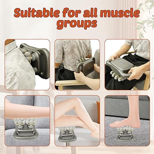 Miniatura 8 de Pistola de masaje de 24 cabezas de tejido profundo, pistola de masaje de múltiples cabezales con 3 modos y 30 intensidades, empuje de 88.2 lbs,