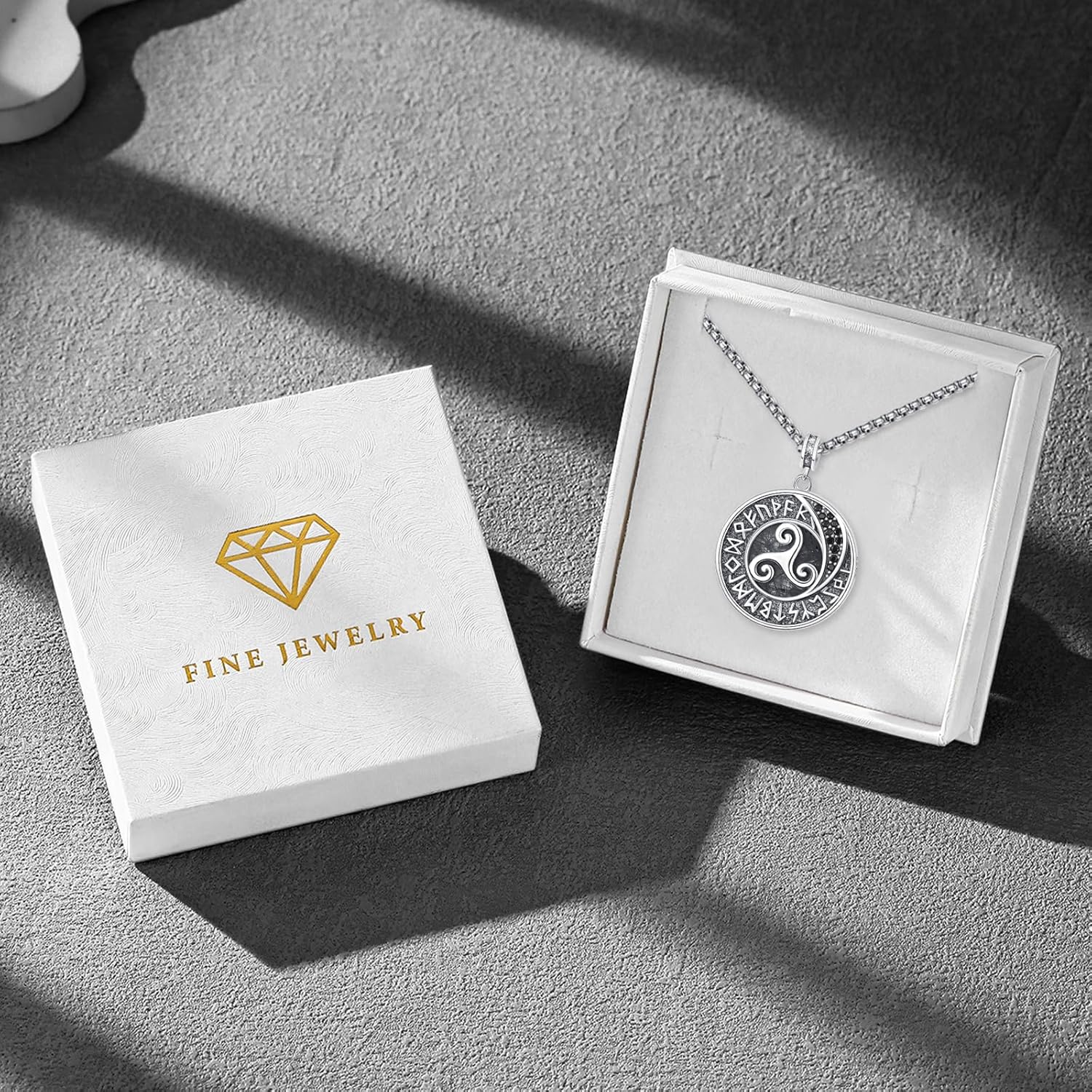 Palpitate 925 Sterling Silver Viking Runes Celtic Knot Pendant Necklace Celtic Amulet Irish Jewelry Gifts for Men Women - Image 7