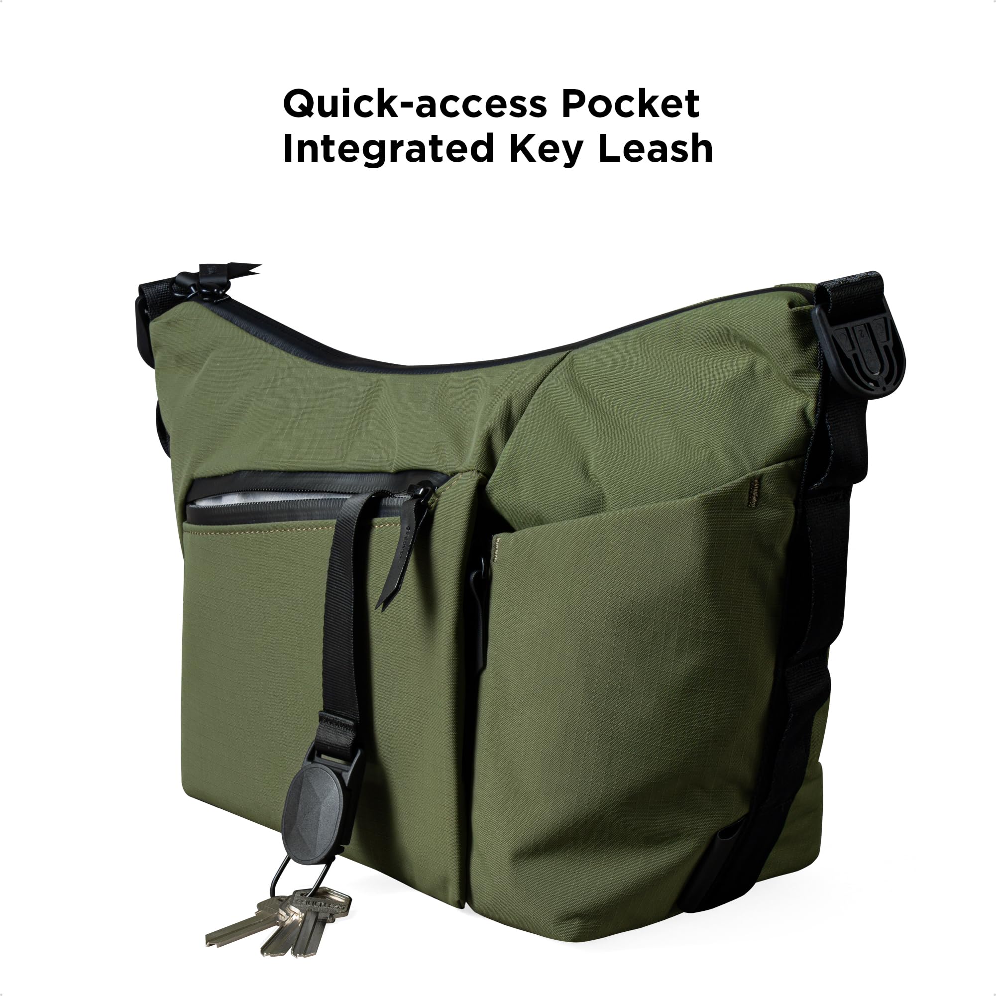 ALPAKA Flow Satchel Torba crossbody, wodoodporna torba na ramię, zamki YKK AquaGuard, rozszerzalna kieszeń na butelkę, regulowany pasek, uchwyt przechodzący do bagażu