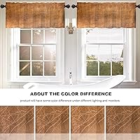 Vista 893 de Cenefas de cocina modernas con patrón de cobre marrón dorado para ventanas, cenefas opacas abstractas de marcas de arañazos y cortinas opacas