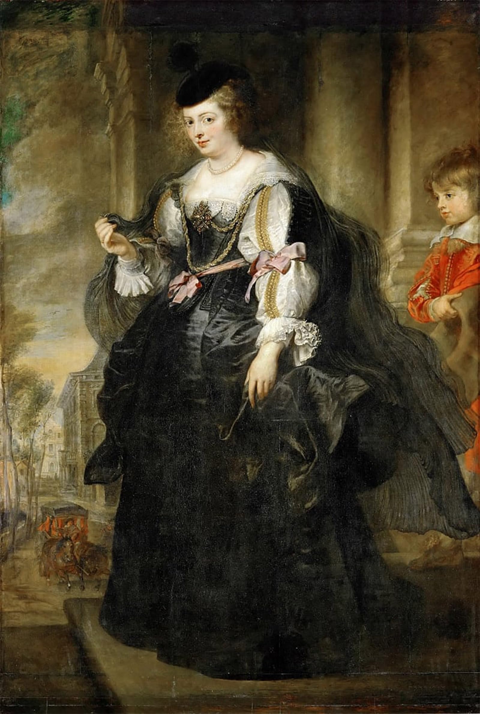 SERENDIPITP Aesthetic Poster Photo Wall Print Retro Picture Hélène Fourment with a Carriage by Peter Paul Rubens Modern Wall Artwork for Home Decor 60x90cm
