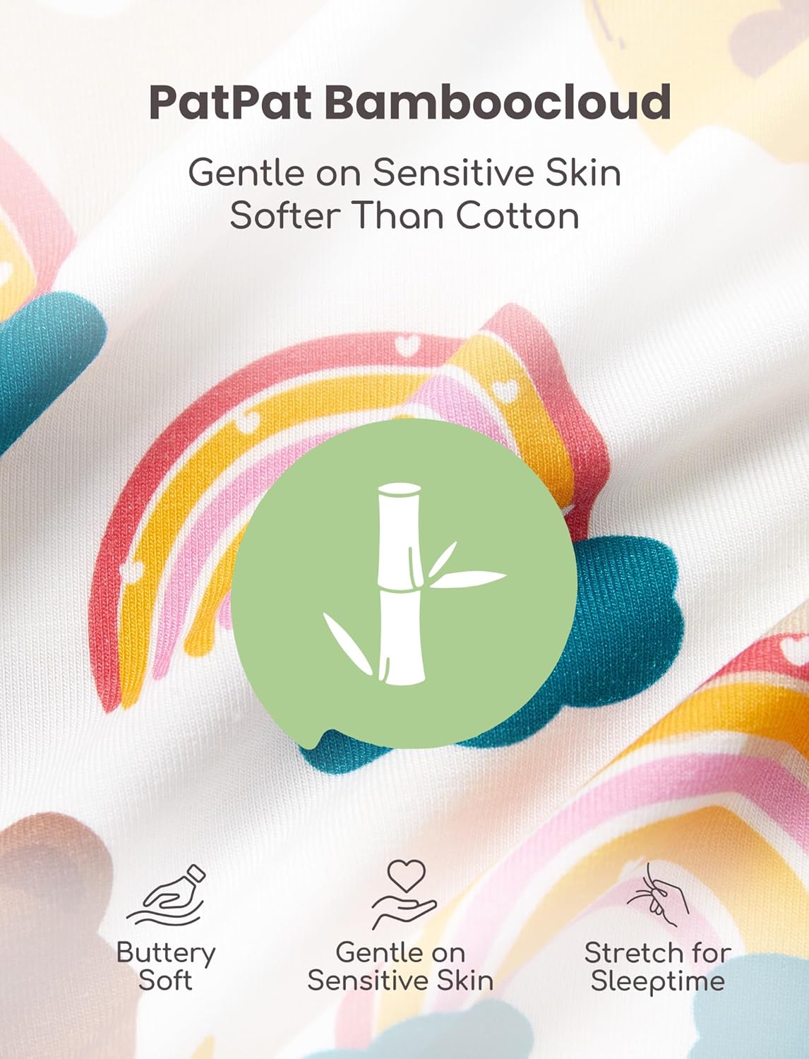 PATPAT Bamboo Viscose Pajama Sets for Toddler Boys & Girls Baby Kids, Ultra-soft Snug fit Pjs Sleepers for Birthday Holiday - Image 4