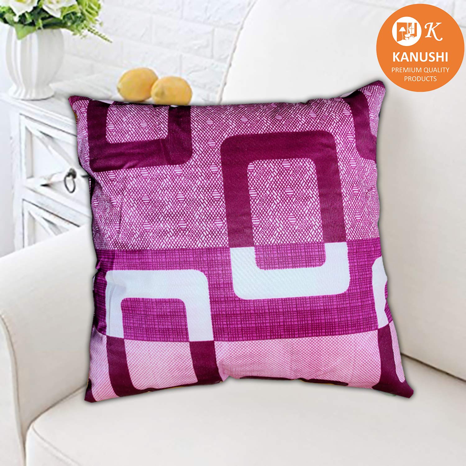Set Di 2 Federe Per Cuscini KANUSHI | Reversibili, 60x60 Cm, Con Cerniera, Decorative, Senza Imbottitura
