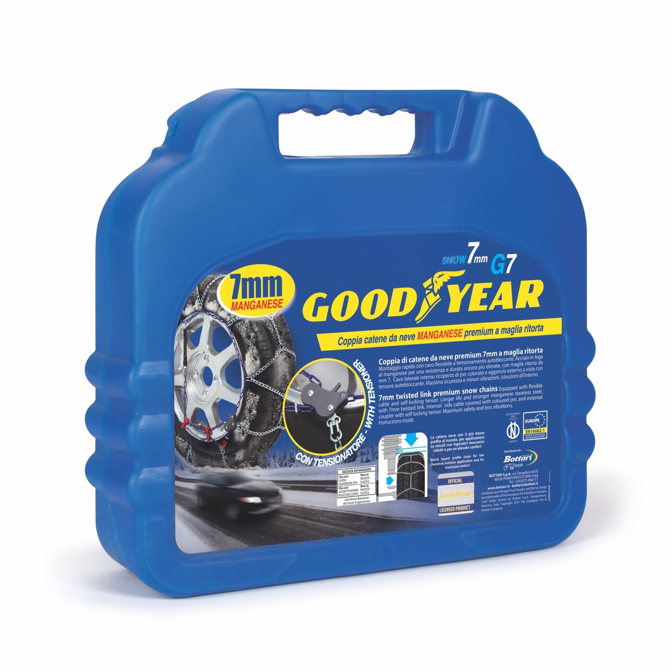 Goodyear 77957 "G7" Chaines a neige 7 mm pour voiture, Taille 120, Première qualité, Homologation TUV et ÖNORM