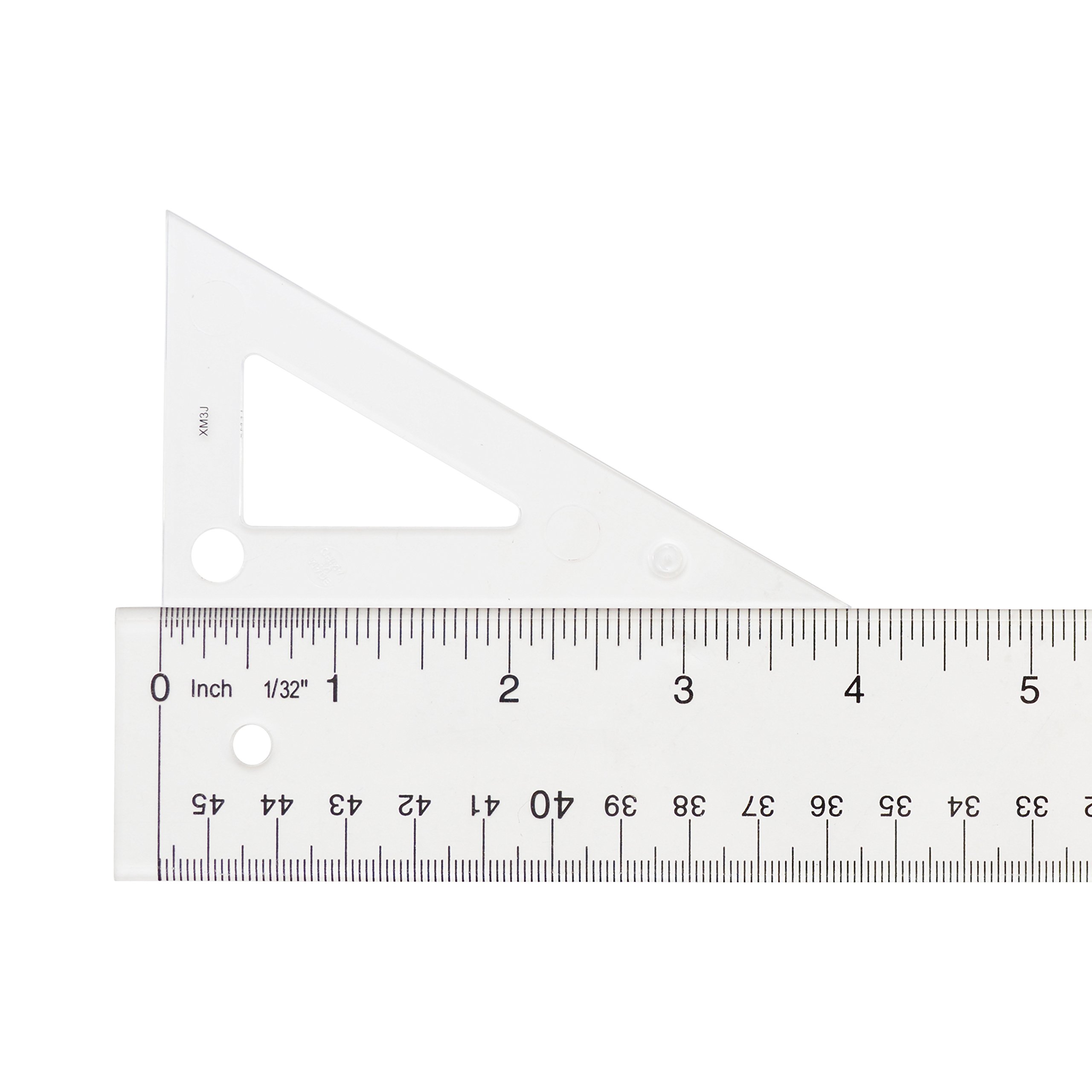Westcott Styrol Triangle, 10,2 cm 30/60 Grad, transparent (Strass S390–4)