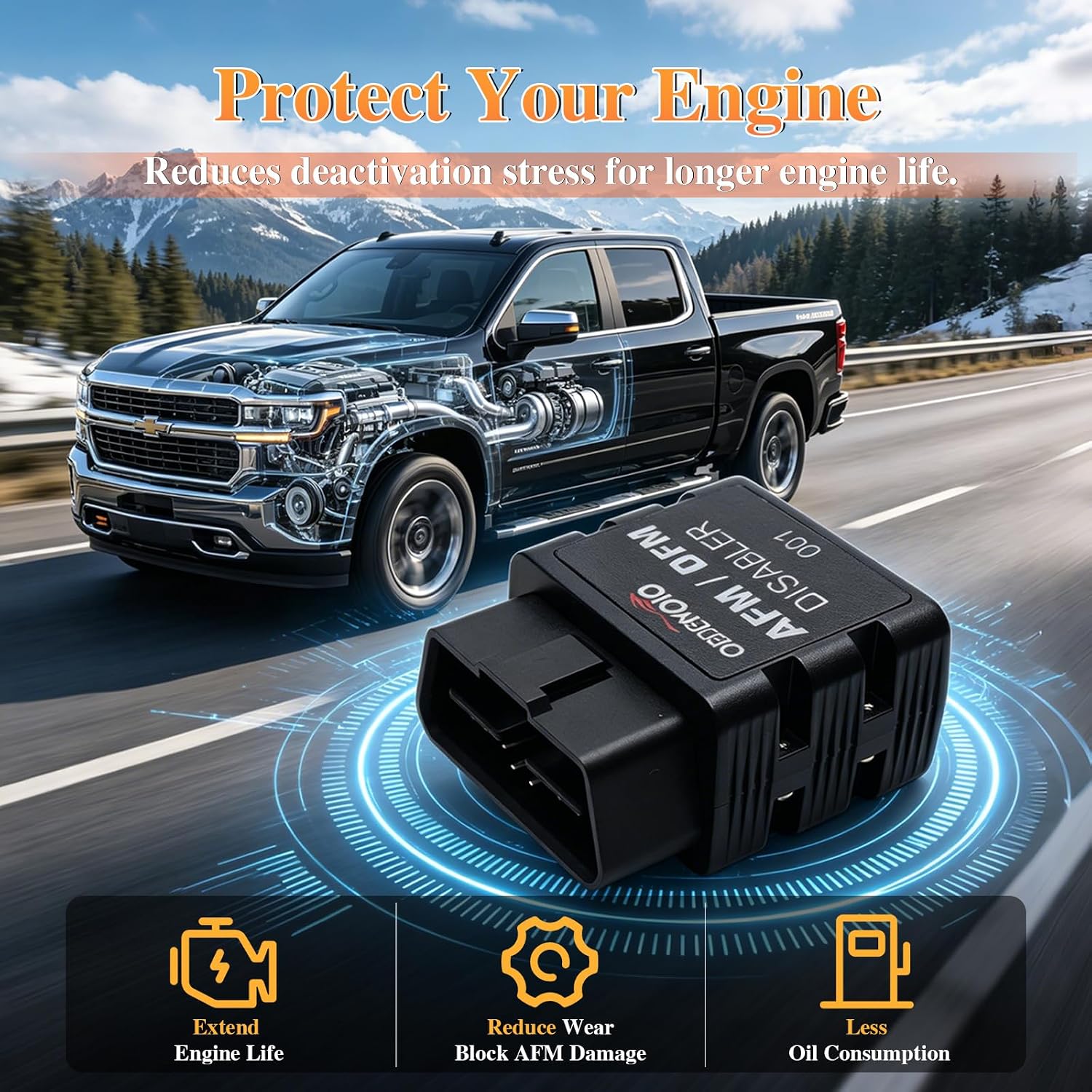 AFM Disabler 5.3 Silverado AFM/DFM Disabler Active Fuel Management Delete for 2005-2019 GM V6 V8 Motors, AFM Disablers for Chevrolet GMC Buick Pontiac Suzuki 3.6L 4.3L 5.3L 6.0L 6.2L