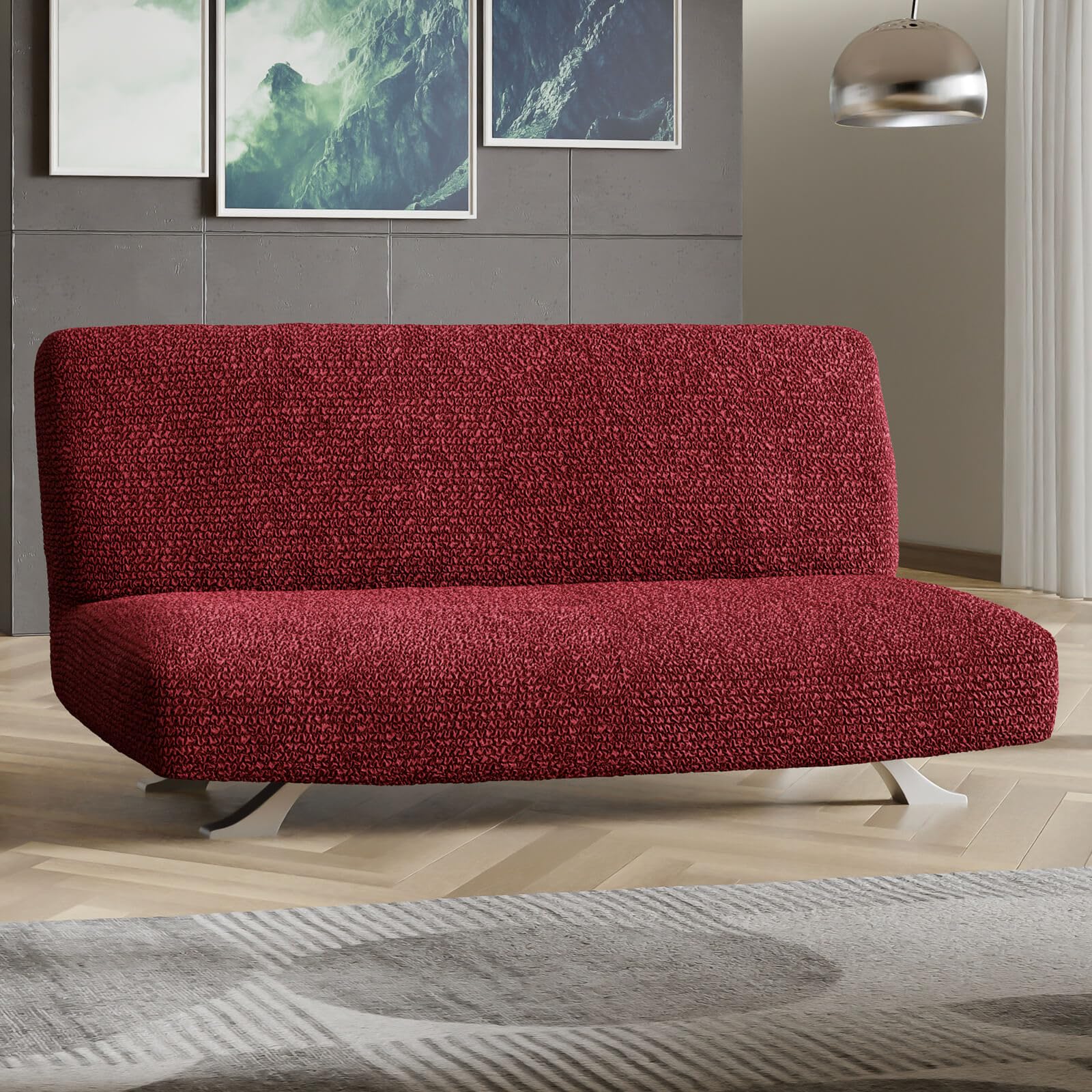 Linea oro Copridivano Salva Divano -, Copridivano Elasticizzato, Copripoltrona, Salvadivano, Coprisofà, Copridivano Compact Gold Sagomato Bordeaux 3 Posti