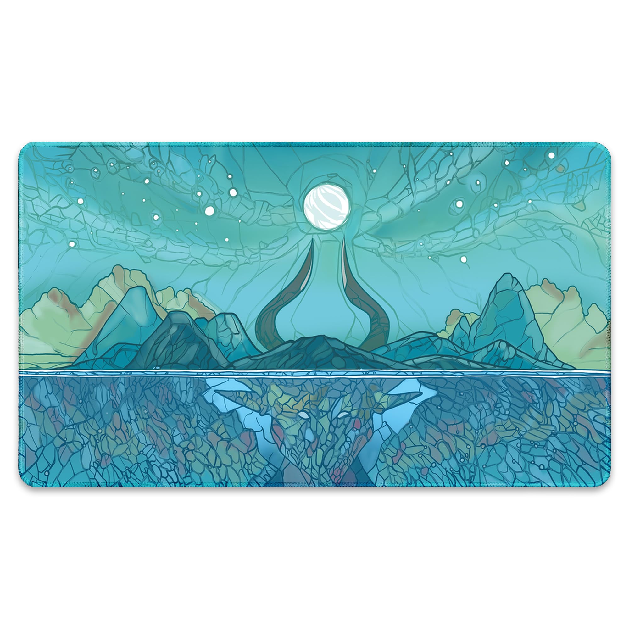 Amazon.com: Paramint Island Mana Scenery, Stained Glass (Stitched