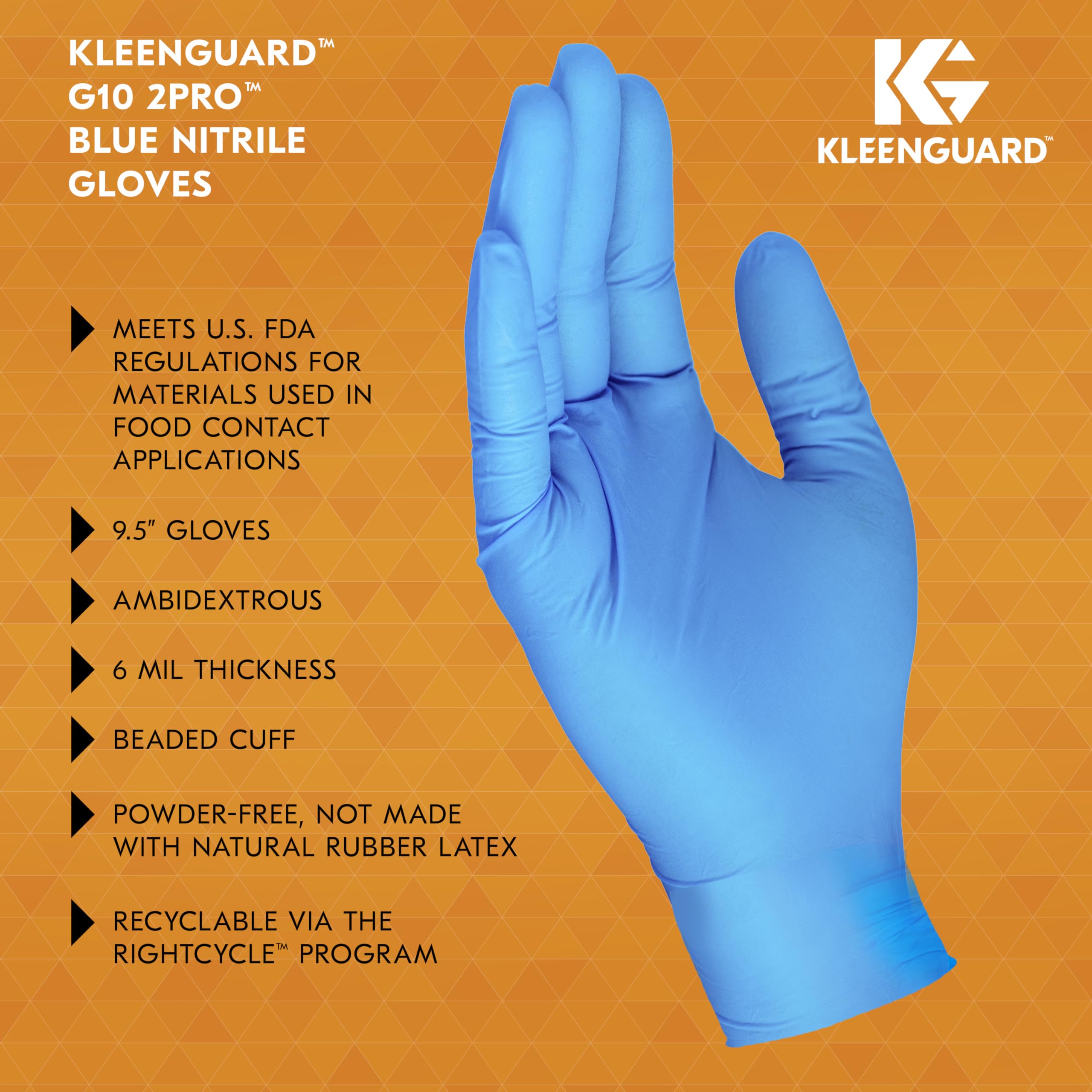 KleenGuard™ Guantes de nitrilo G10 2PRO™ (54424) - Embalaje XL, 90 guantes/caja, 1 caja / estuche