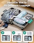 BAGSMART 6 Set Compression Packing Cubes, Lightweight Vacation Travel Essentials, Travel Accessories for Suitcase Organizer Bags Set, Durable Luggage Organizer Travel Bags