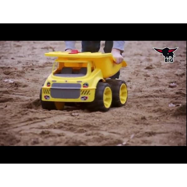 BIG - Power-Worker Maxi-Digger - Kinderfahrzeug, geeignet als Sandspielzeug und für das Kinderzimmer, Baggerfahrzeug zum Sitzen bis 50 kg, für Kinder ab 3 Jahren, Gelb – Bild 8