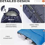 Sleeping Bags for Adults Warm Weather, Compact Lightweight Backpacking Sleeping Bag with Compression Sack for Youth, Camping Essentials Gear for Hiking Travel Climbing Outdoor & Indoor Use