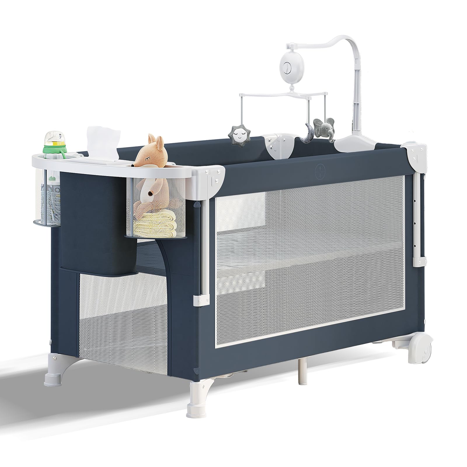 ⭐️新品⭐️ ベビーベッド 添い寝ベッド グレー 乳児用ベッド 多機能 高さ6段調整 Amazon.co.jp: ベビーベッド 添い寝ベッド グレー 乳児用ベッド 多機能