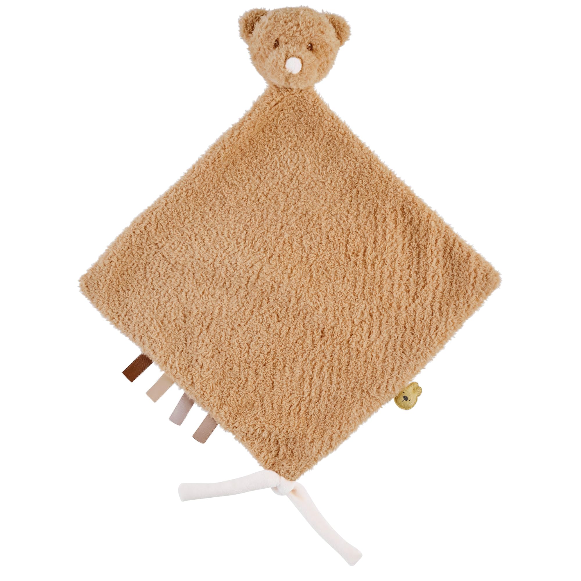 Nattou Maxi DouDou Comforter, Soft Cuddly Teddy Fabric, Baby and Infant Plush, Has Soother Attachment, Brown Bear