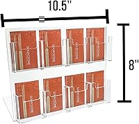 Vista 1 de Source One - Tarjetero vertical transparente de bolsillo de lujo, encimera (1 paquete, 2 niveles 8 bolsillos)
