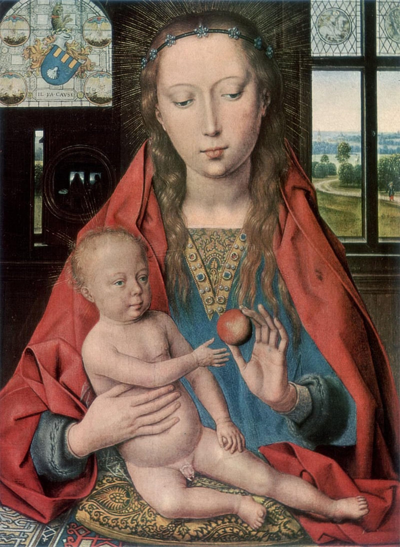 Artxlxxbn No Frame Famous Painting Art Wall Decor Abstract Art Picture The Lady And Child By Hans Memling Animal Pictures For Home Decor 60X90cm