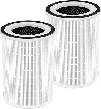 True HEPA KILO Filter For Afloia KILO, KILOPLUS, KILOPRO, MIRO, MIRO PRO and for MORENTO MR-Kilo, Kalo Air Purifier, 360° 3-Stage Filtration for Home Bedroom Large Room Odor Dust Pollen Smoke, 2 Pack