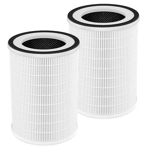 True HEPA KILO Filter For Afloia KILO, KILOPLUS, KILOPRO, MIRO, MIRO PRO and for MORENTO MR-Kilo, Kalo Air Purifier, 360° 3-Stage Filtration for Home Bedroom Large Room Odor Dust Pollen Smoke, 2 Pack