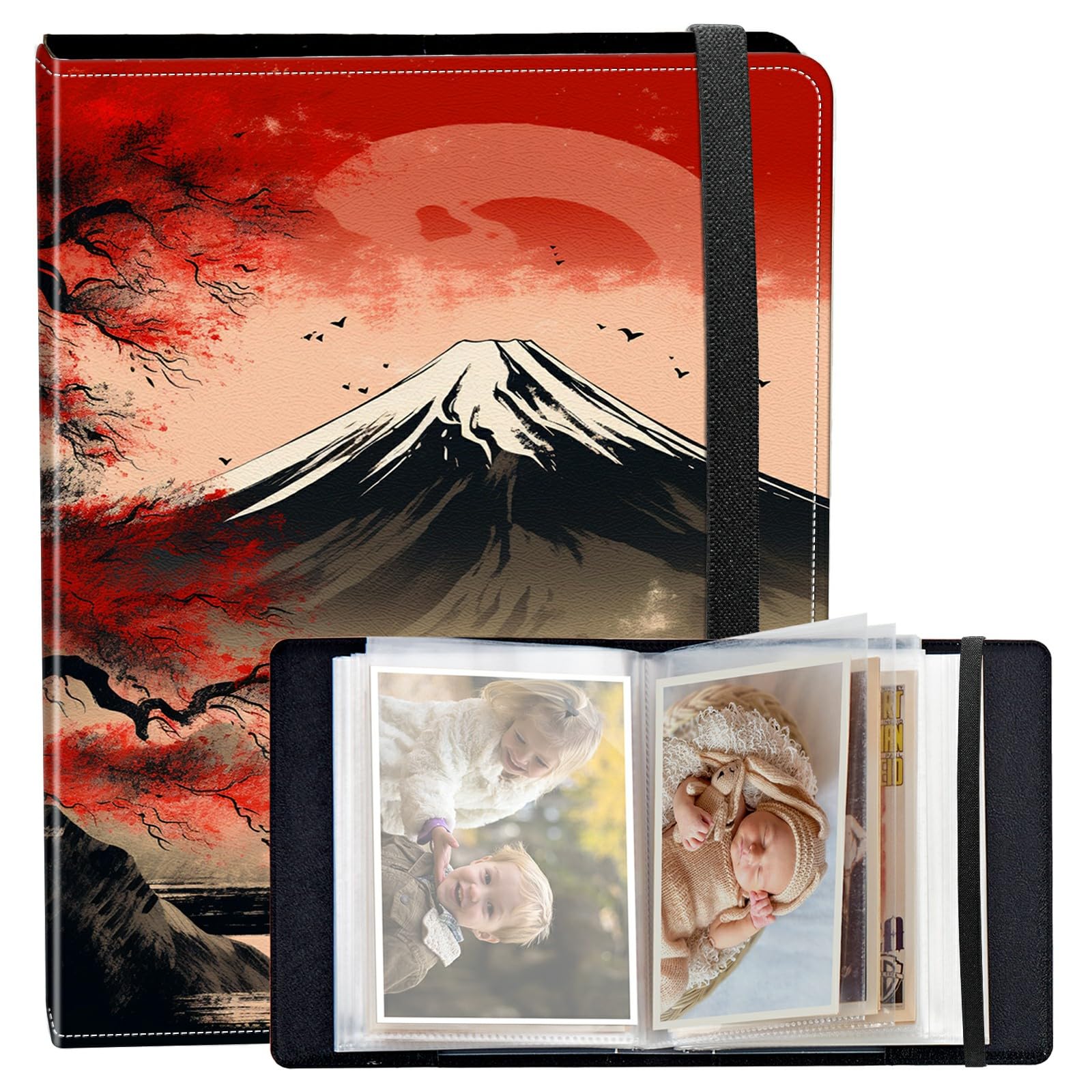 Album photo 10x15 cm pour 120 photos compact avec couverture en cuir synthétique chic