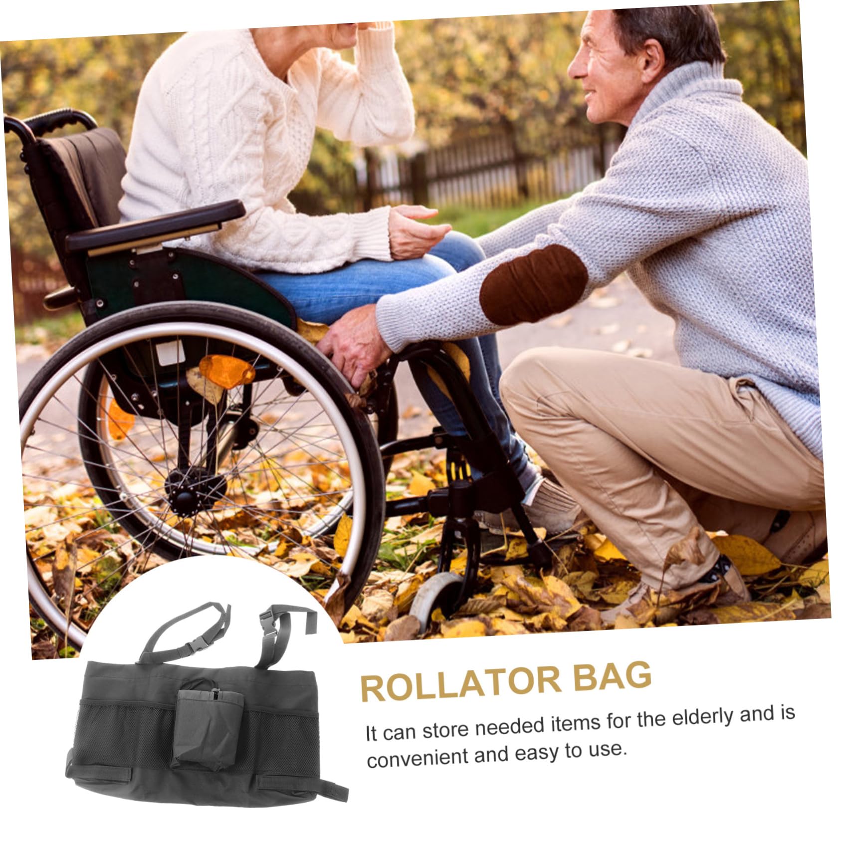 Bolsa Colgante Multifuncional Para Andador y Gran Capacidad Oxford Almacenamiento Seguro y Práctico