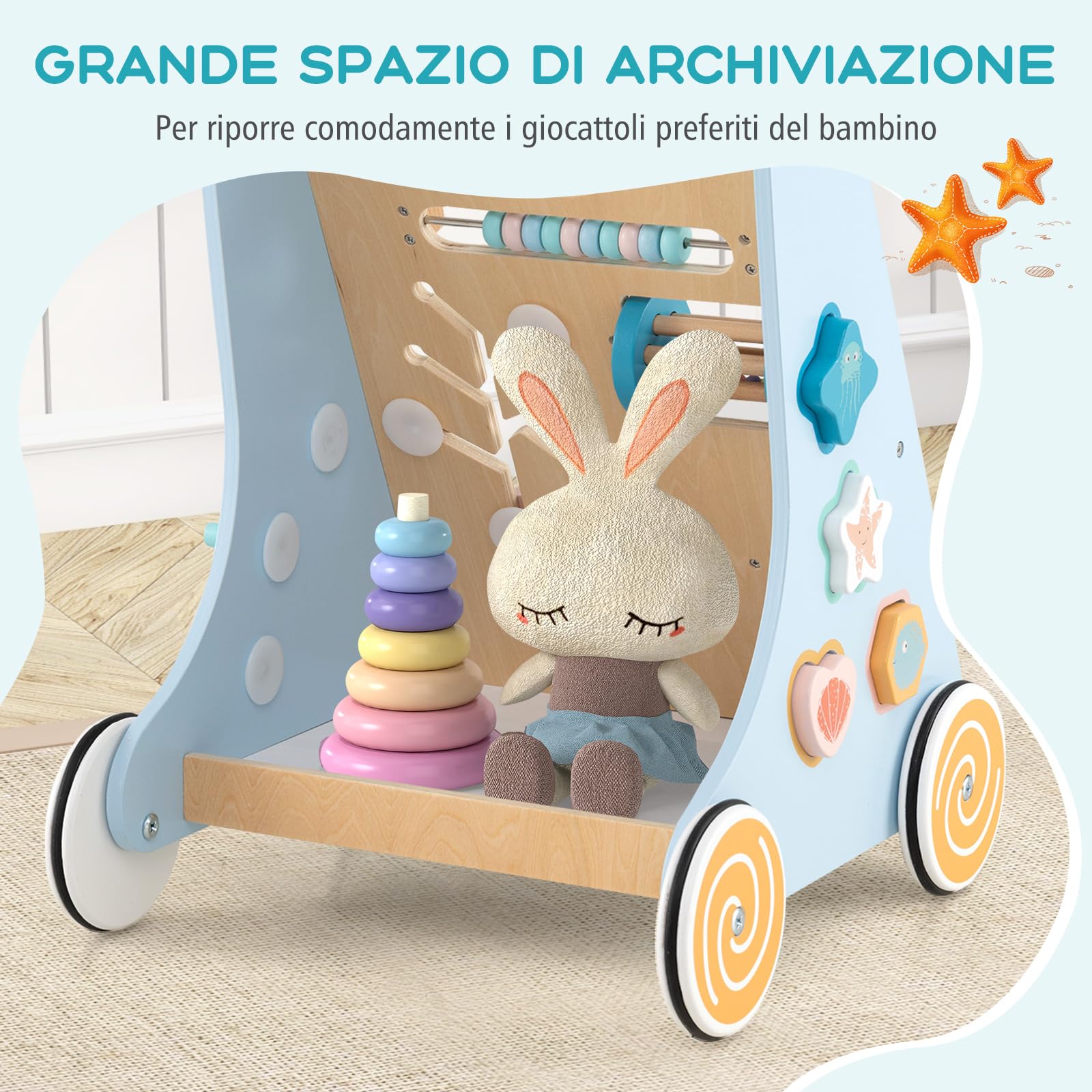 COSTWAY 8 in 1 Carello Primi Passi per Bambini