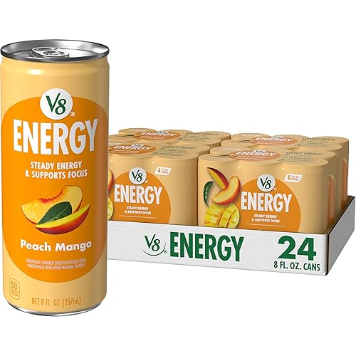 V8 Energy Peach Mango Energy Drink, 8 fl oz Can