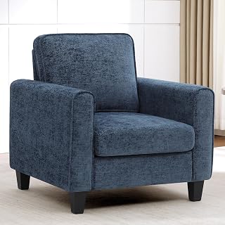 Accent Chairs for Living Room, Upholstered Living Room Chairs, Mid Century Modern Reading Chair for Bedroom, Comfy Armch